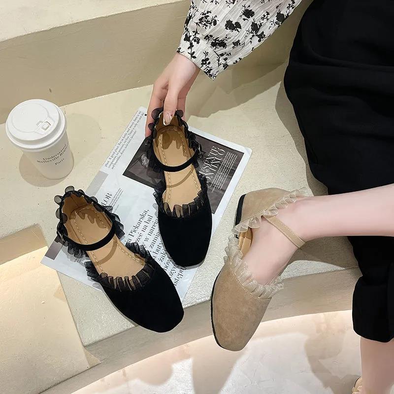 Fairy Flat Summer Baotou Women's Sandals Student Lace Buckle Fashion Women's Single Shoes Hollow