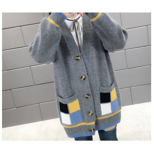 Women's Cardigan Knit Jacket Women's Trendy Cardigan Knit Sweater Wild Sweater Women