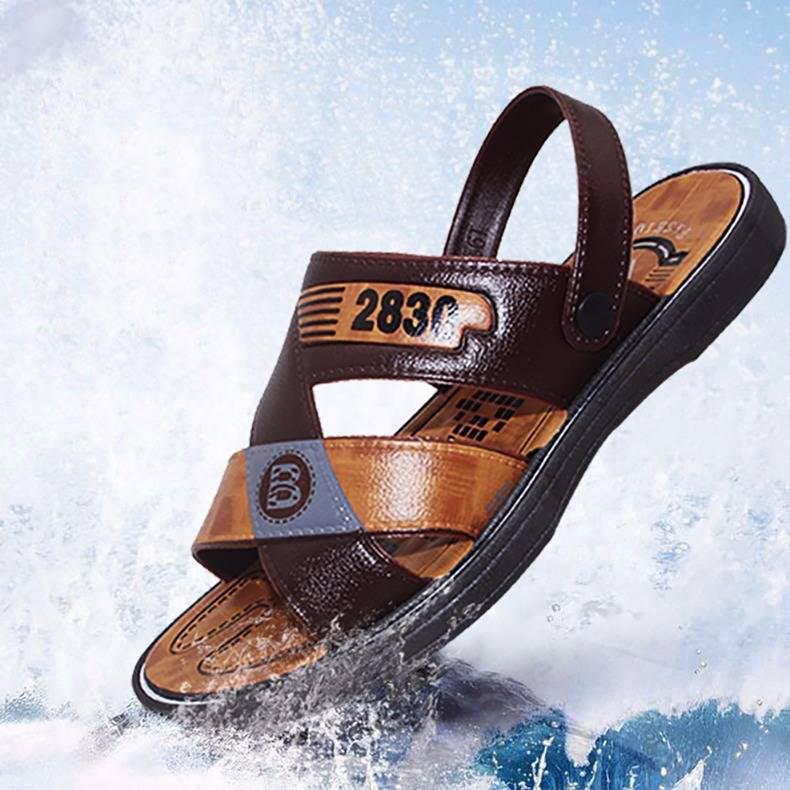 Summer Waterproof Non-slip Sandals Men's Soft Bottom Sandals Dual-use Breathable Sandals Drag Men