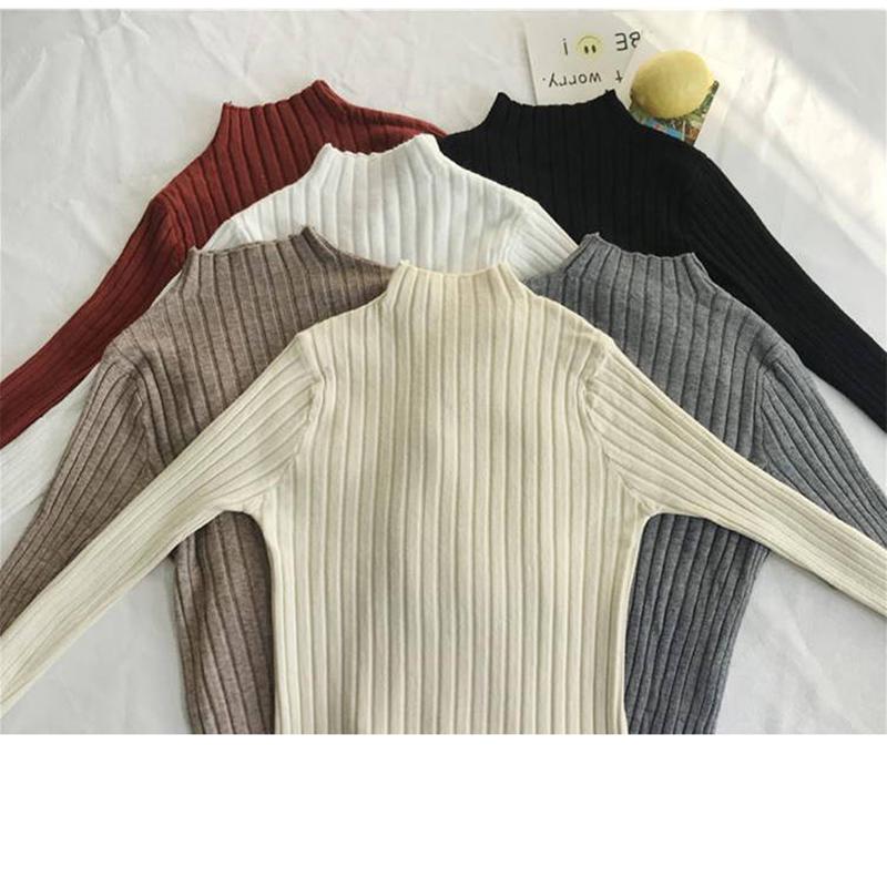 Winter Thickened Sweater Sweater Women's Thickened Slim Slim Turtleneck Bottoming Shirt Top