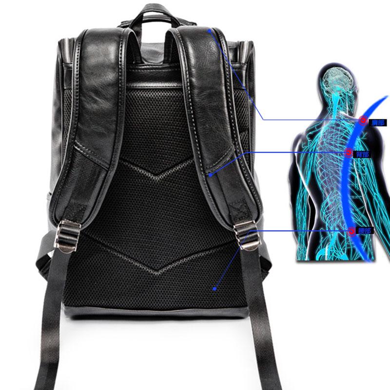 Men Backpack Multi-functional Shoulders Bag Business Laptop Backpack with Earphone Perforation