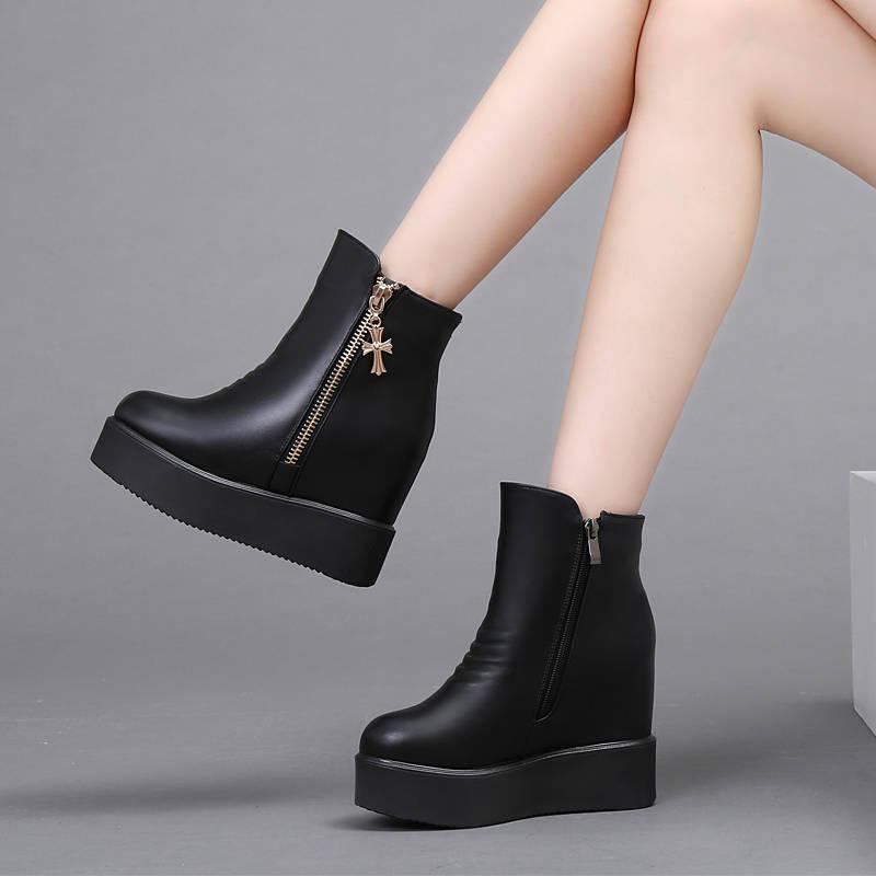 Women Snow Boots Winter Warm Push Ankle Boots Women Platform Female Wedge Waterproof Botas Mujer