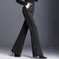 Wide Leg Pants Female Autumn Winter Knit Bell Bottom Pants High Waist Slim Straight Sweater Trousers