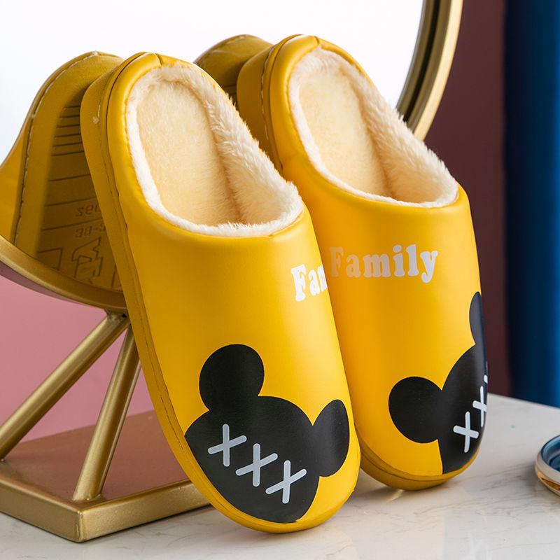 Autumn and Winter Pure Cotton Slippers Indoor Non-slip Soft-soled Shoes Warm Simple Plush Cotton Shoes