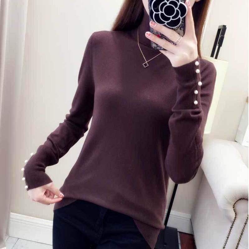 Turtleneck Sweater Women's 2020 Autumn and Winter New Slimming Bottoming Shirt Thickening Korean Version of The Loose Long-sleeved Sweater