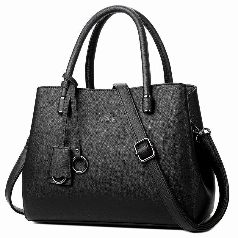 Pure Color Elegant Genuine Leather Luxury Top-Handle Bags Large Capacity Personality European Style Crossbody Bag Handbags Women tote bag