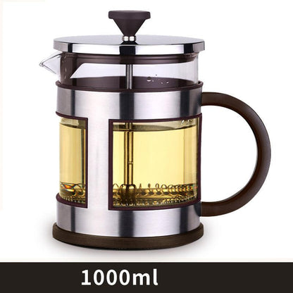 Coffee Pot Hand-punching Method Pressure Pot Household Glass Filter Cup Teapot Hand Pressure French Tea Maker