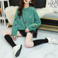 Casual Embroidery Sweater Women Loose Round Neck Pullover Sweater Thickened Warm Knitwear Jumper Outwear