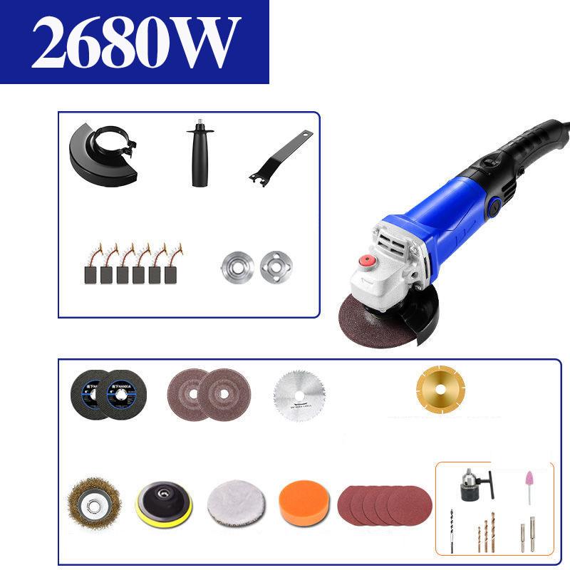 2680W High Power Luxury Electric Grinder Set Multi-function Angle Grinder Wire Cutter Polisher 4m Line