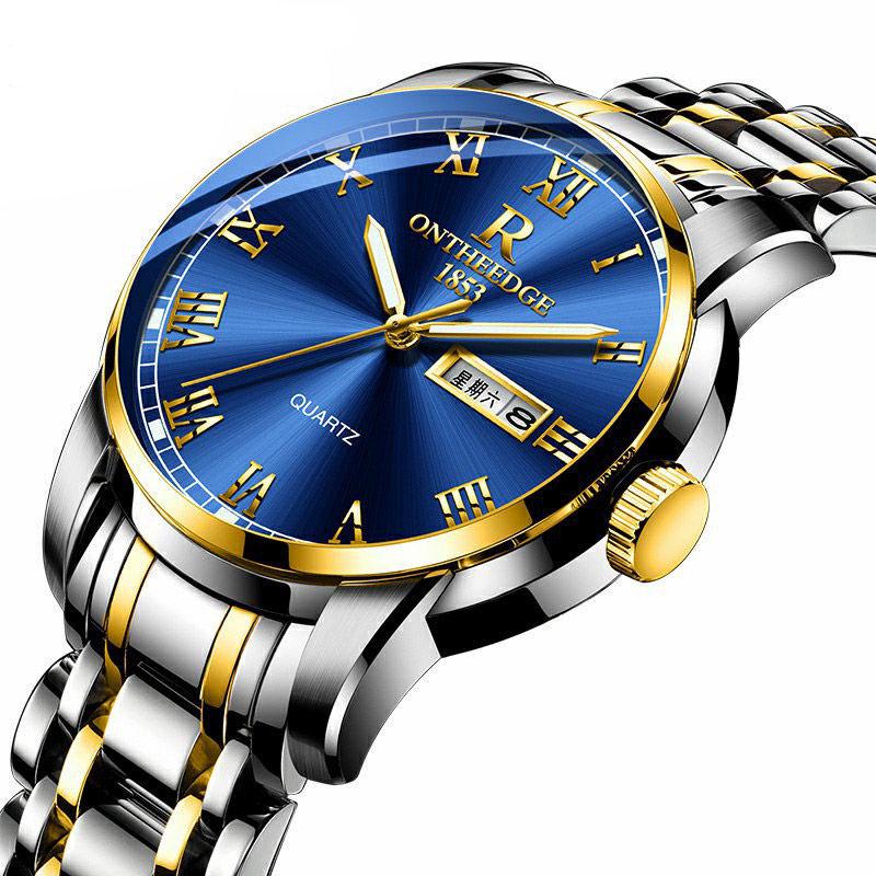 Waterproof Quartz Calendar Men's Watch Steel Belt Business Men Automatic Digital Watches Luxury