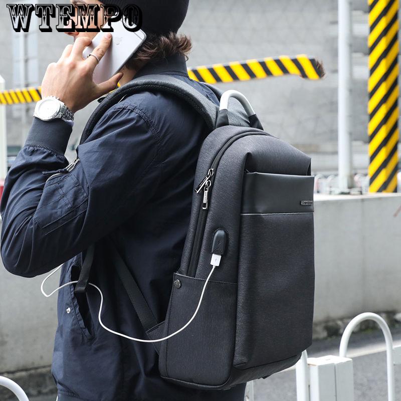 PU Leather Men's Shoulder Bags Fashion Travel Backpack Men Business Laptop Backpack School Boys Bag