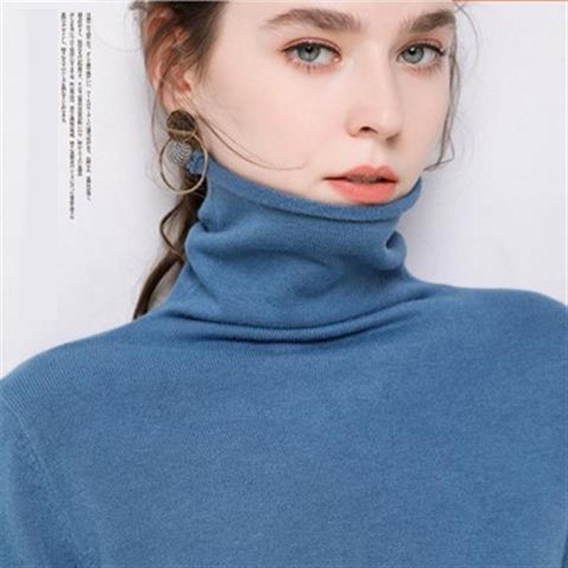 Women's Turtleneck Cashmere Sweater Warm knited Jumpers Ladies Pullover Women's slim sofa Sweaters  Turtleneck Autumn Winter