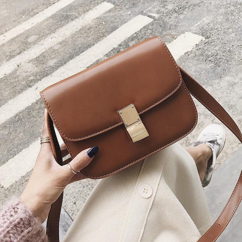 European Vintage Fashion Female Square Bag 2019 New High Quality Pu Leather Women 'S Handbag Simple