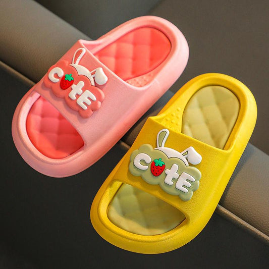 Children's Slippers Summer Girls Princess Shoes Cartoon Slippers Soft Soles Indoor Baby Bathroom Bath Sandals  Slippers