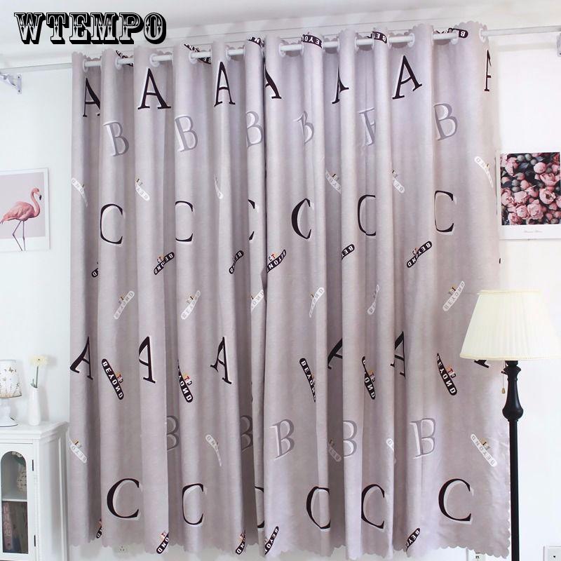 Bedroom Jacquard Weave Window Curtain Fashion Printed Washable Curtain Home Curtain