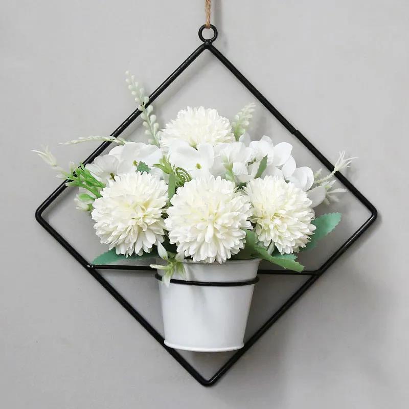 Ceramic Iron Art Flower Stand Wall-mounted Flower Device Interior Decoration Pendant Flower Arrangement