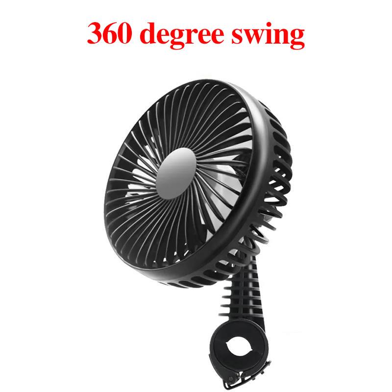 Car Rear Fan Mini Car Home Office Fan Portable Boutique Fan with USB Head