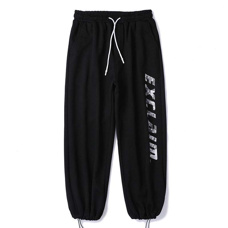 Casual Pants Men's Summer Loose Sports Pants Men's Printed Drawstring Trousers Plus Size Guard Pants