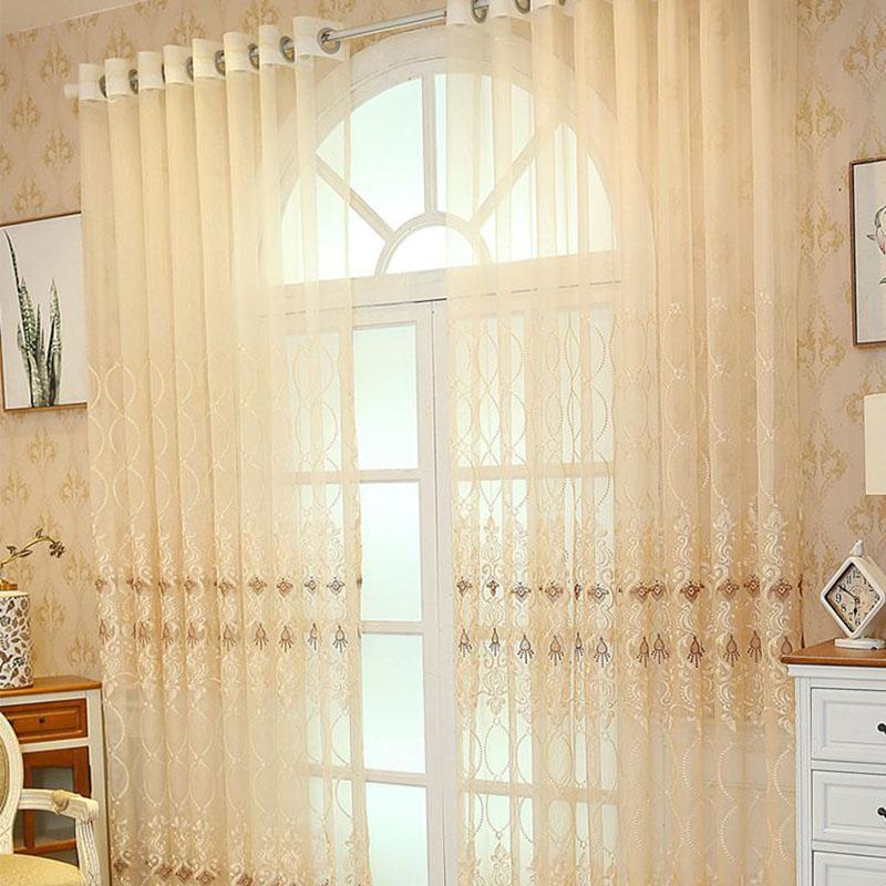 Luxury Sheer Curtains for Living Room  Bedroom Kitchen Tulle Curtains for Windows Voile Yarn Curtains  for Bedroom