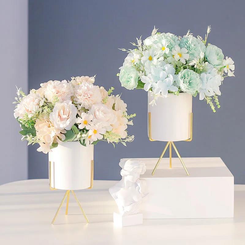 Nordic Simulation Flower Living Room Decoration Table Flower Fake Flower Floral Set Table Flower Bouquet Home Decoration Decoration