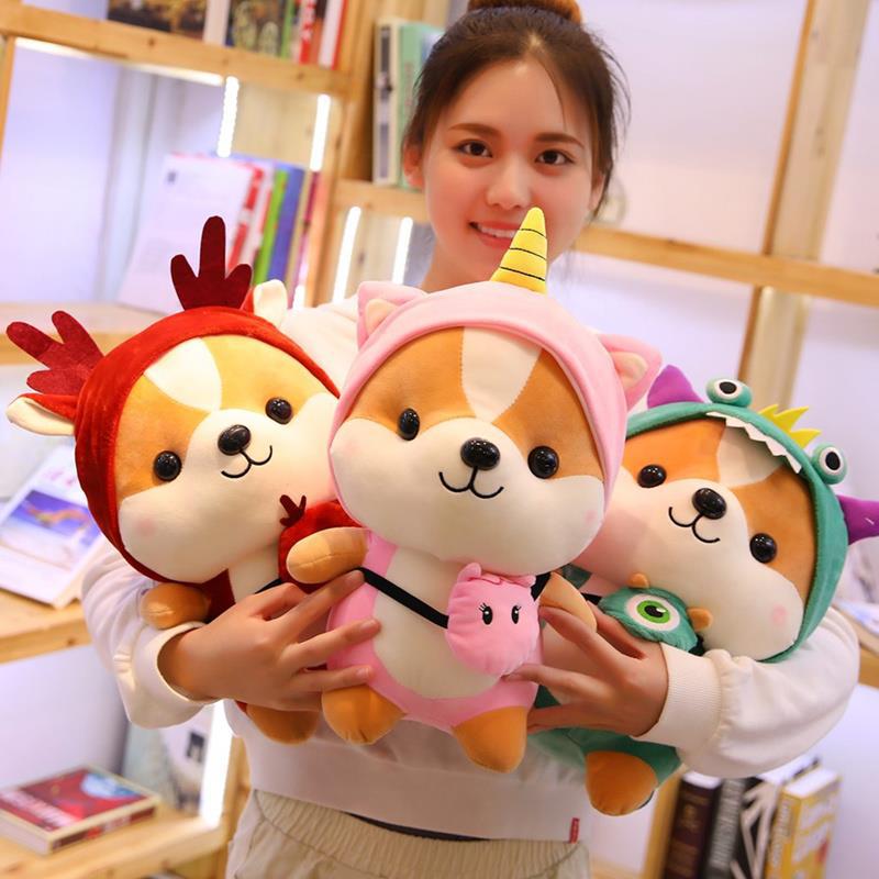 Cute Little Squirrel Doll Cute Transform Dinosaur Plush Toy Children Doll Birthday Gift Doll