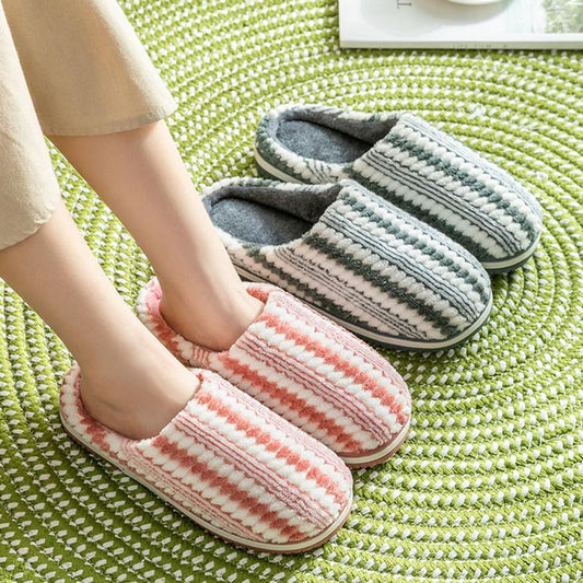 Plat Slippers Women Home Non Fall Slip Winter Thick Warm Slides Plus Size Mens Slippers Casual Cotton Shoes