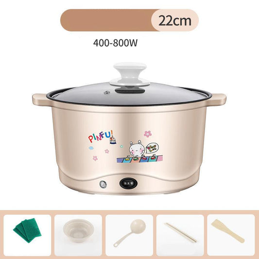 850W 22cm Non-stick Pot Electric Heat Pot Electric Boiler Wok Multifunctional Kitchen Supplies