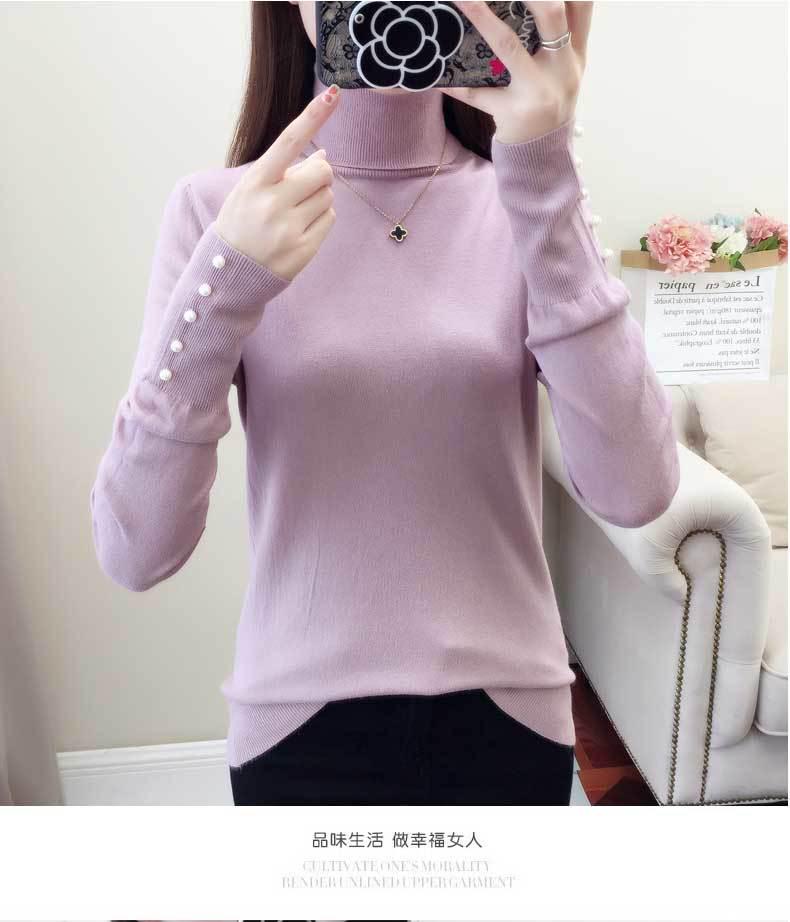 Turtleneck Sweater Women's 2020 Autumn and Winter New Slimming Bottoming Shirt Thickening Korean Version of The Loose Long-sleeved Sweater