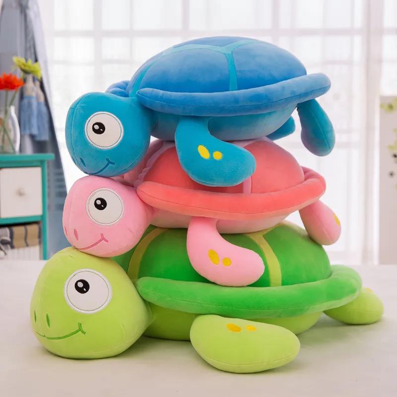 Children's Plush Animal Toys Soft Multicolor Turtle Plush Doll Cute Plush Animal Doll Pillow Boys Girls Birthday Gifts