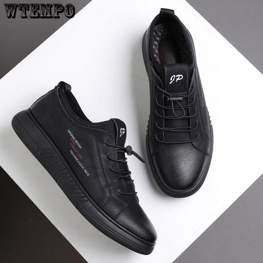 Sweat-proof Sports Shoes Men's Leather Sneakers Leather Shoes Casual Shoes White Shoes