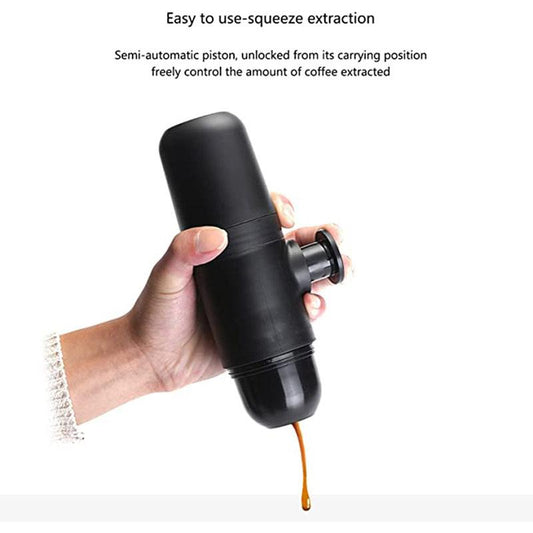 Mini Portable Coffee Machine 70ml Pressure Espresso Manual Handheld Coffee Maker for Car Travel Camping Hiking Home Office