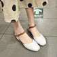 New Fairy Sandals Women's Small Fresh Rough with Wild Chic Shoes Leather Sandals