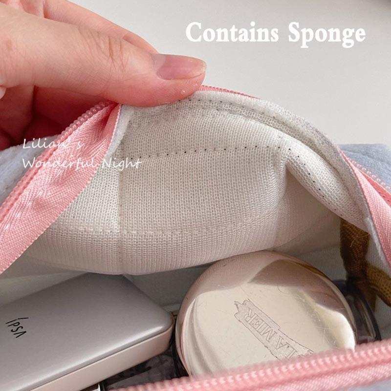 Plush Cosmetic Bag Simple Go Out Portable Large-capacity Wash Bag Storage Bag