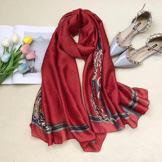 Silk Scarves Ladies Scarf Women Elegant Shawl Scarves Girls Foulard Satin Clothing Accessories