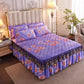 Thickened Plus Velvet Quilted Bed Skirt with Lace Edge Bedspread Non-fleece Winter Warm Crystal Velvet Four-piece Suit