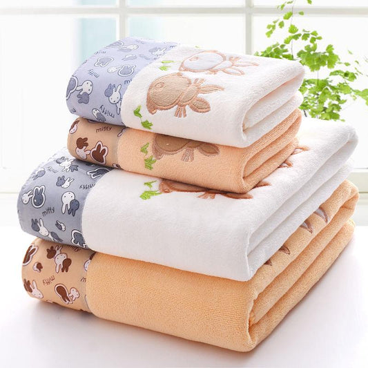 Bath Towels and Towel Sets Are Larger Than Pure Cotton Absorbent Beach Towels for Washing Face and Bathing Bathroom Towels Are Softer and Not Lint