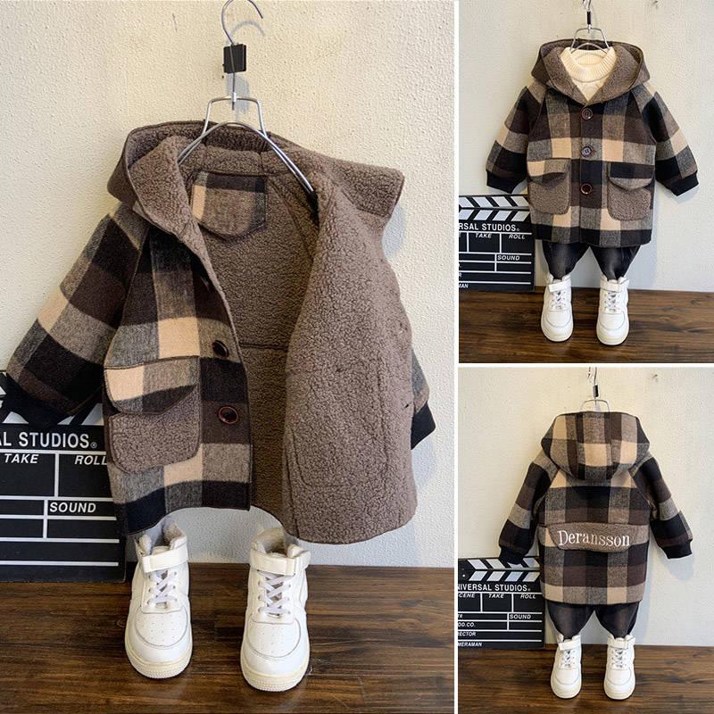 Children Winter Outdoor Fleece Jackets for Boys Clothing Hooded Warm Outerwear Windbreaker Baby Kids