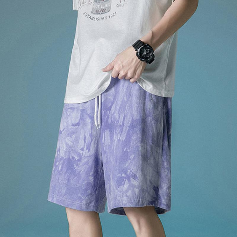 Summer Tie-dye Casual Shorts Men’s Outer Wear Thin Loose Loose Summer Korean Version of All-match Sports Five-point Pants