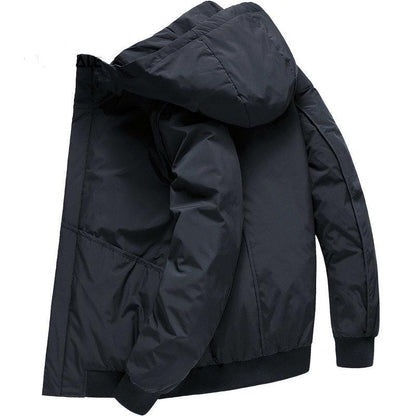 Outdoor Leisure Men's Clothes Winter Medium and Long Section Cotton Clothing Large Size Down Jacket