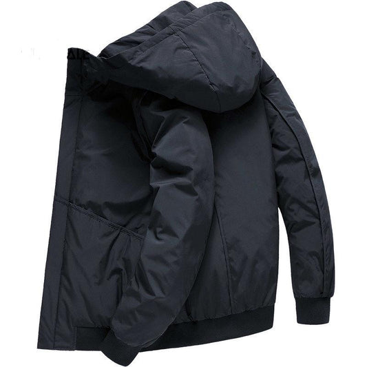 Outdoor Leisure Men's Clothes Winter Medium and Long Section Cotton Clothing Large Size Down Jacket