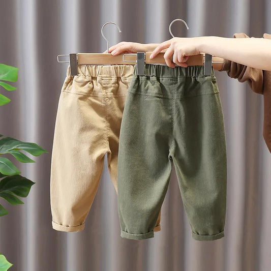 Boys' Trousers Spring and Autumn Casual Pants Loose Solid Color Trousers Sports Pants Korean Style Trousers