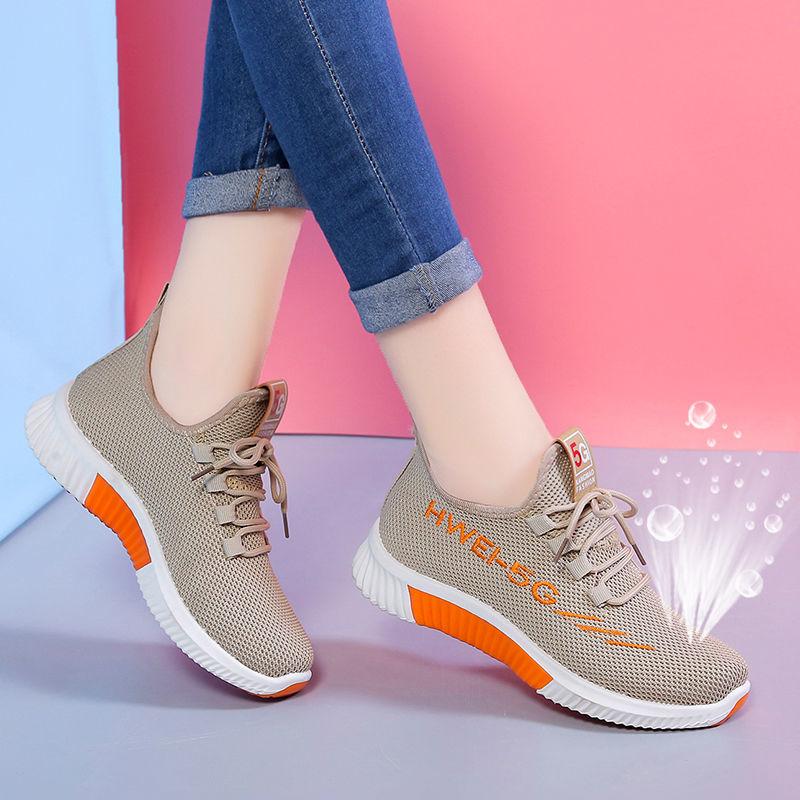 Women's Shoes Casual All-match Mesh Student Breathable Comfortable Women's Shoes Soft Bottom Non-slip Sports Running Shoes