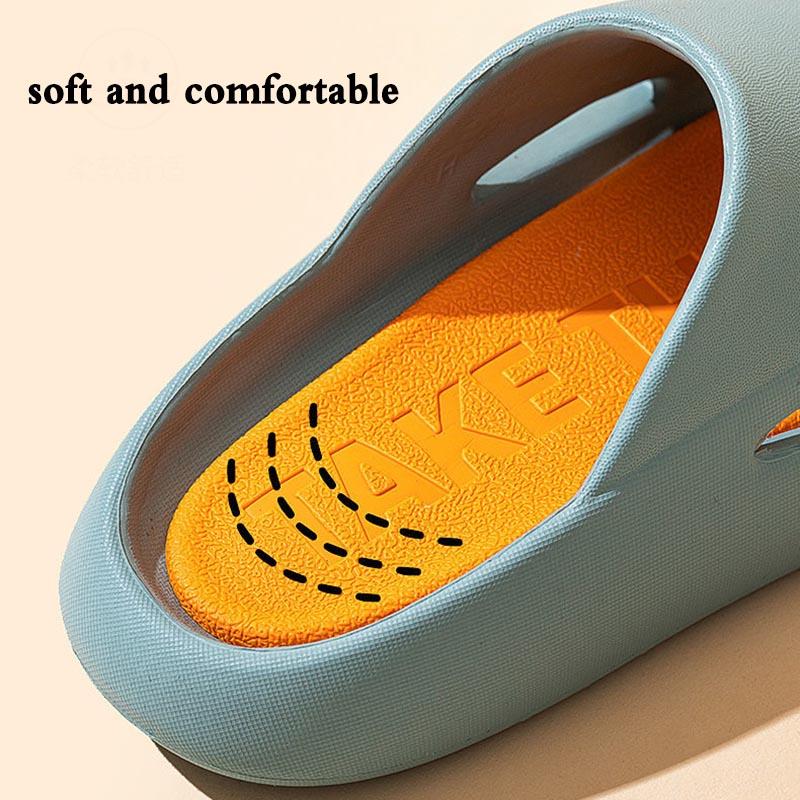 Thick-soled Slippers Women's Summer Outdoor Wear Home Indoor Super Soft Non-slip High-end Simple Couple Sandals and Slippers Men