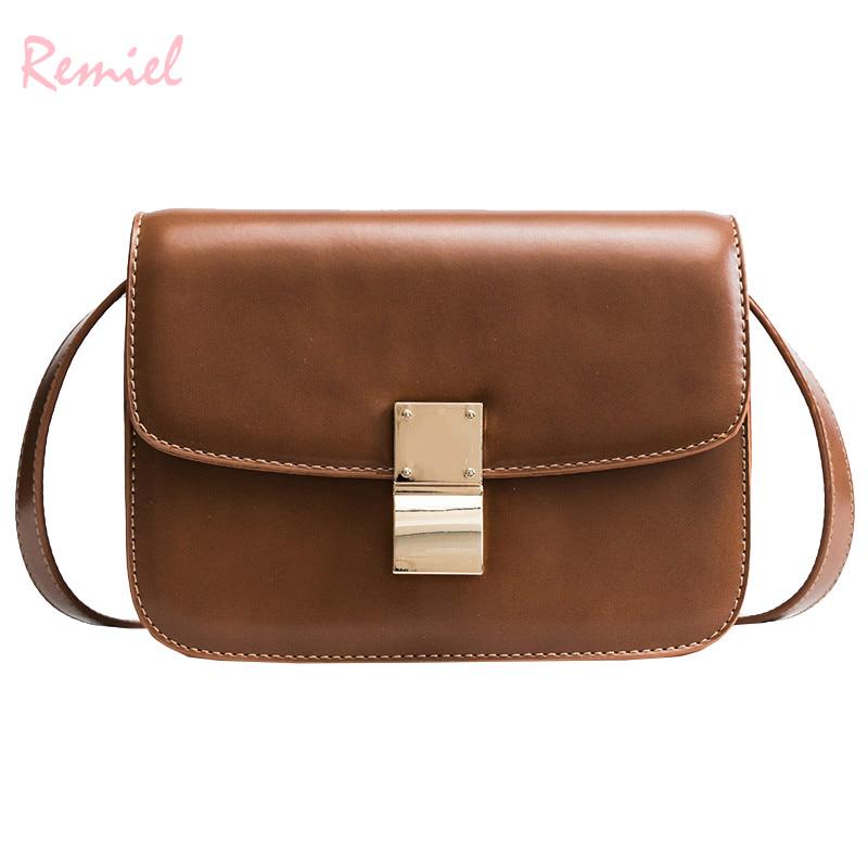 European Vintage Fashion Female Square Bag 2019 New High Quality Pu Leather Women 'S Handbag Simple