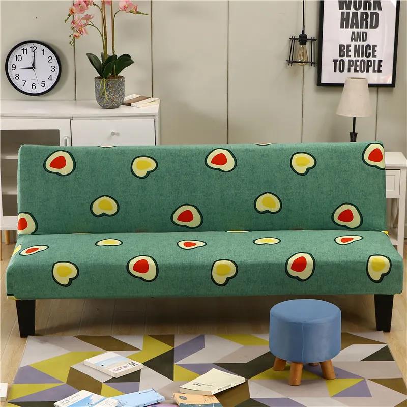 Armless Sofa Bed Covers Elastic Stretch Futon Slipcover Couch Protector Home Decor