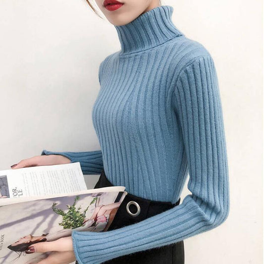 Knit Women Sweater Tops Femme Autumn Women Long Sleeve Pullover Female Basic Sweaters Women Tops