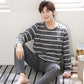 Men's Long-sleeved Pajamas Summer Youth Student Home Wear Winter Thin Men's Pajamas