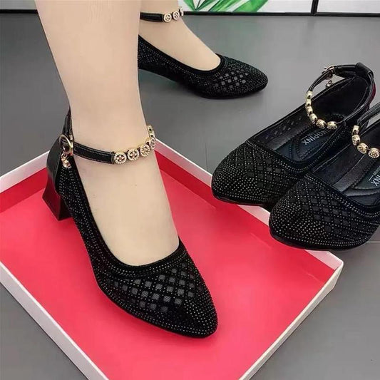 Sandals Women's Summer Fashion Outer Wear Hollow Holes Shoes Women's Women's Net Shoes Breathable Single Shoes Women's Non-slip Mother Shoes