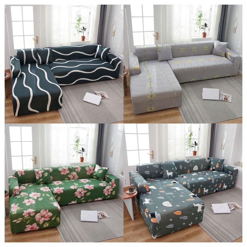 Floral Printed Slipcovers Stretch Plaid Sofa Covers Living Room Elastic Couch Chair Cover Sofa Towel Home Decor