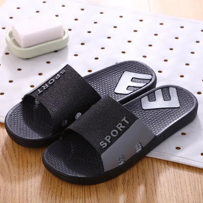 Men's Spring Summer Soft Sole Flat Indoor Bathroom Slippers Large Size Non-slip Outdoor Beach Slipper